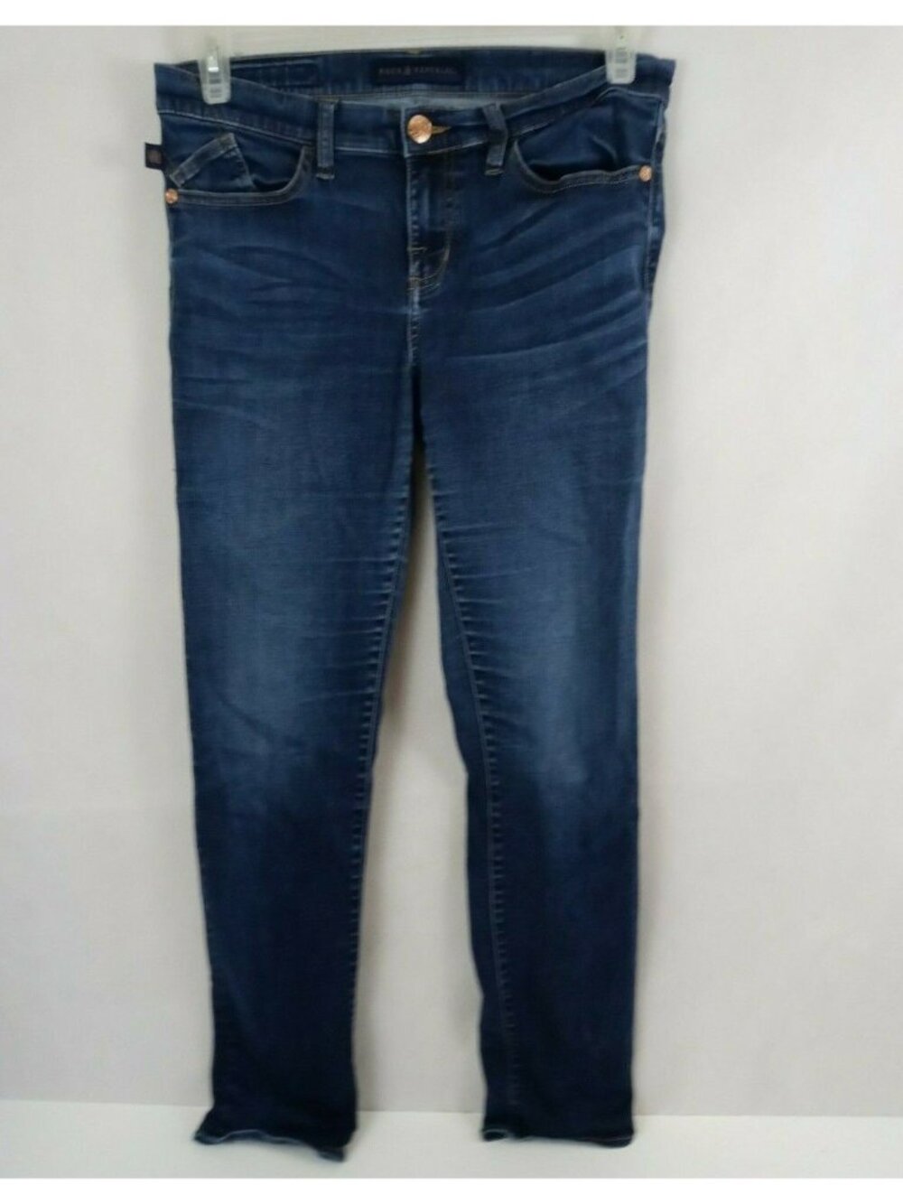 Rock & Republic Berlin Embroidered Distressed Whiskered Ripped Jeans Size 12M